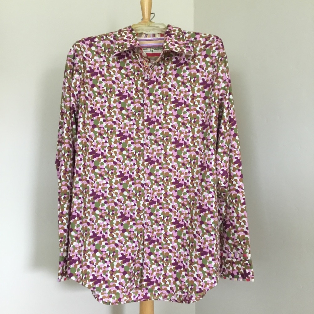 Robert Graham Men’s Shirt Dots Size XL - Picture 4 of 10